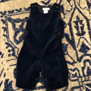 Navy velvet boys Jon Jon; 6 month